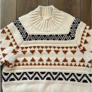 Turtle neck sweater with geometric pattern size S